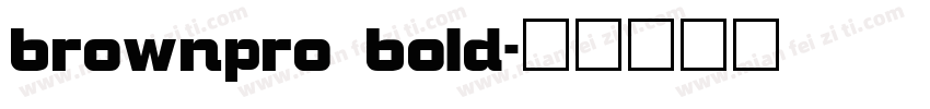 brownpro bold字体转换